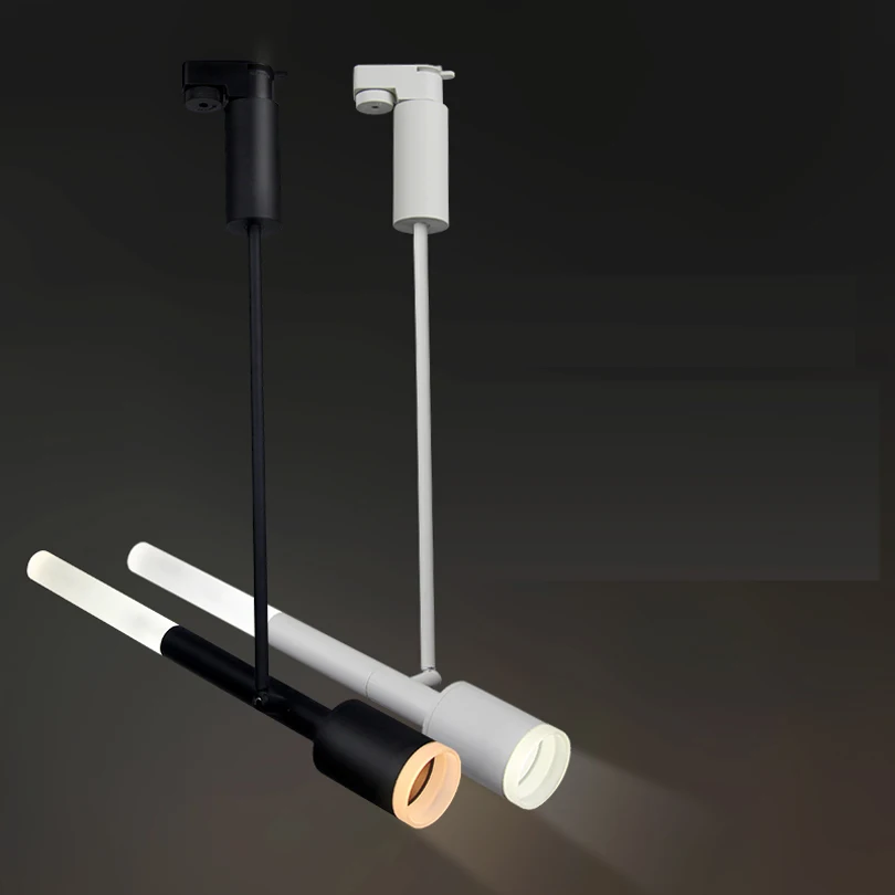 Ferroviário para a Arte da Cozinha Loja de Roupas w de Alta Yrank Potência Levou Pista Regulável 30 20 10 w Cob Teto Lâmpadas Holofotes Pingente 12 Luz 5 Luzes e Iluminação