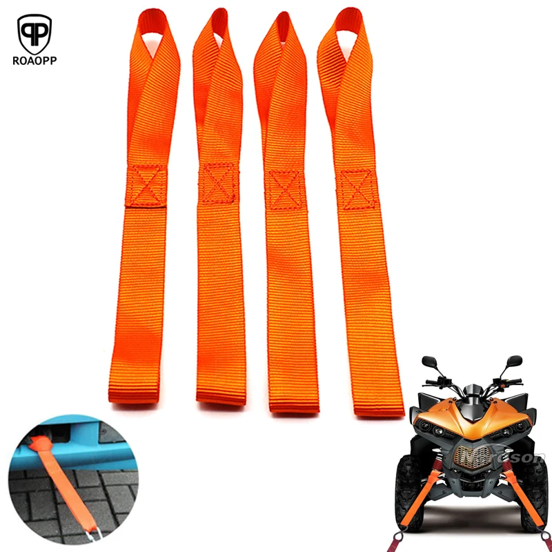 

4 x Universal Soft Loops Car Motorcycle Towing Ropes Tie Down Straps Prevent Scratches Motocross Motorbike ATV