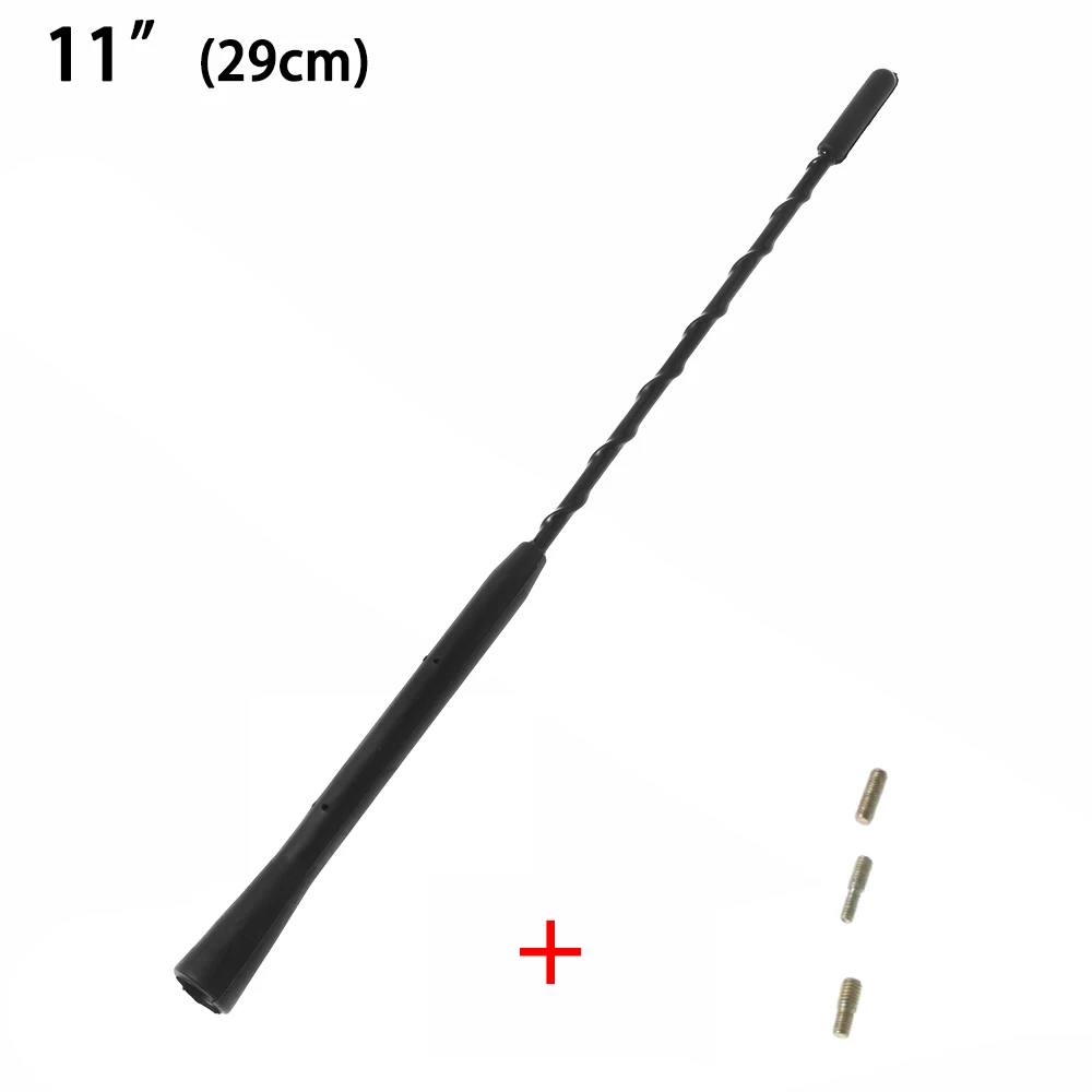 11 inch Универсальная автомобильная антенна 9 ''/11''/16 ''AM/FM Радио мачта антенны винтовой Тип основания+ 3 винта - Цвет: 11 inch