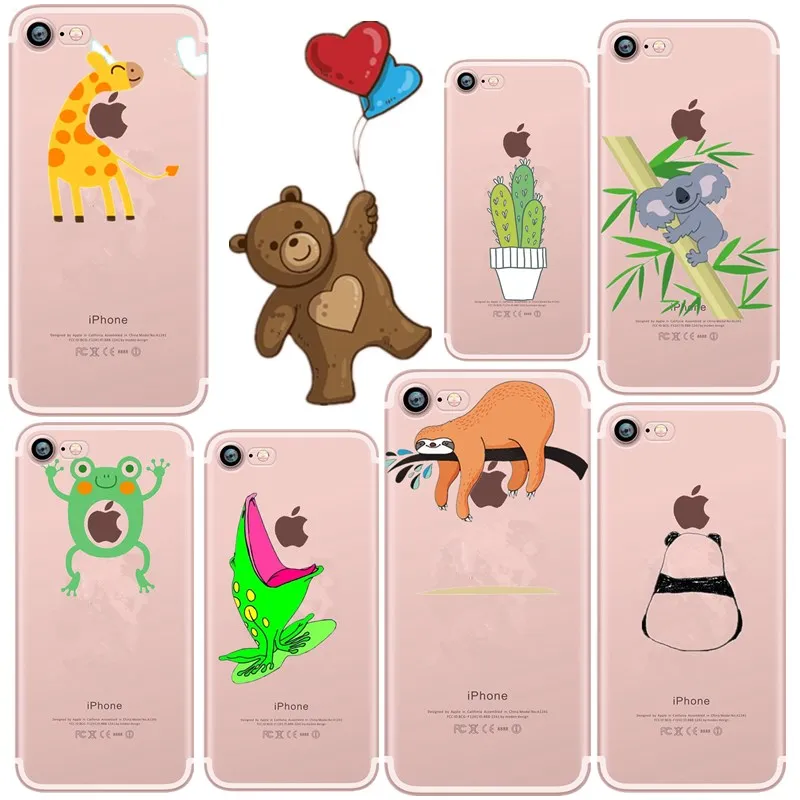 Милый мягкий ТПУ чехол для iPhone 6 S E 5 7 8 plus Прозрачный Xs X задняя крышка Funda Coque |