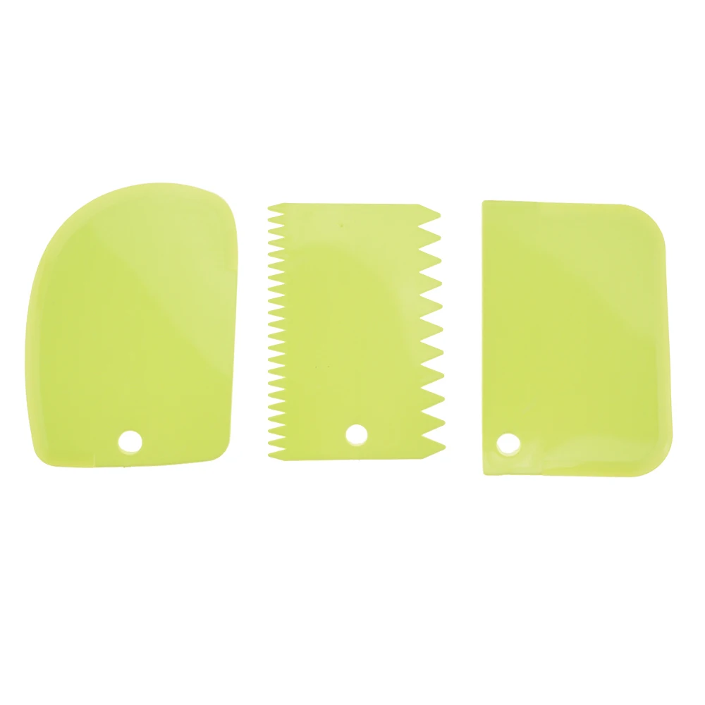 

3PCS/Set Hot High Quality Colorful Multifunctional Irregular Teeth Edge DIY Cream Scraper Set Cake Mold Tools