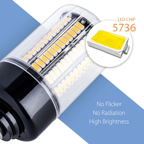E14 LED 전구 옥수수 램프, E27 220V LED 옥수수 전구, 110V Lampada LED 봄빌라 5736 앰플, AC85 ~ 265V, 3.5W, 5W, 7W, 9W, 12W, 15W, 20W 4