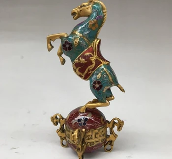 

Exquisite CHINESE CLOISONNE STATUE HAND-CARVED HORSE PENTIUM IMAGE RT