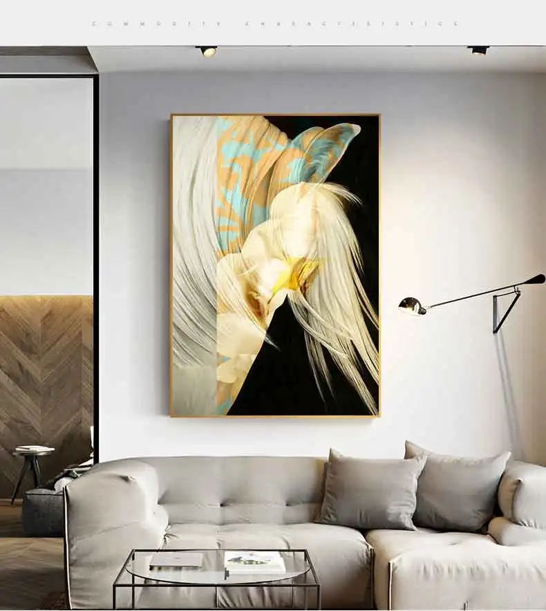 Современная живопись на холсте с изображением лошади постеры с животными и принтами художественные настенные картины для гостиной в скандинавском стиле HD плакат домашний декор ZY160