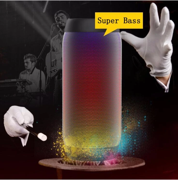 

AEC BQ615PRO Wireless Bluetooth Speaker LED Colorful Audio Outdoor Portable Mini Subwoofer Universal