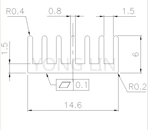 20 шт. IC Heatsink14.6* 6-20 мм/высокое качество небольшой алюминиевый радиатор/Электроника распределительные товары для дома, алюминиевый радиатор