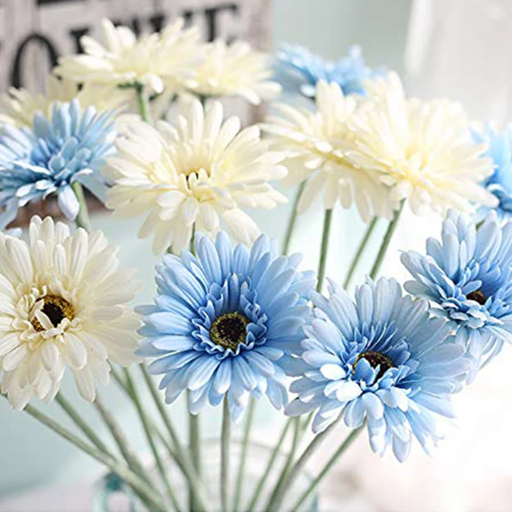 

1PC 55cm Artificial Silk Flowers Branch For Wedding Party Decoration Fake Poppy Flower Daisy Chrysanthemum Home Garden Decor