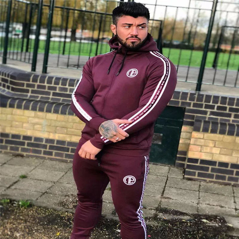 2018 Men's Brand Tracksuits Set Hoodies Jacket+Pants Sporting Suit Plus Size M-3XL Fitness Clothing in Men's Sets 2018 Men's Brand Tracksuits Set Hoodies Jacket+Pants Sporting Suit Plus Size M-3XL Fitness Clothing in Men's Sets