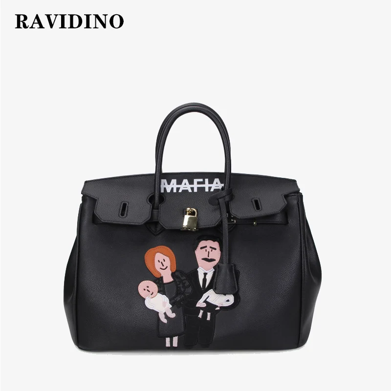 

2019 Painting new Women Bag Fashion Lock Crossbody Bags Handbags Famous Brands pu Leather Bags For Messenger Shoulder Bags