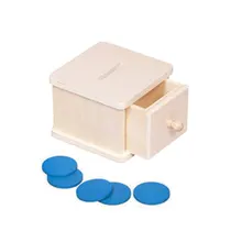 Wooden Montessori Toys Baby Infant Toys Box Coin Box Piggy Bank Preschool Education Learning Toys Children's Birthday Gift E2364