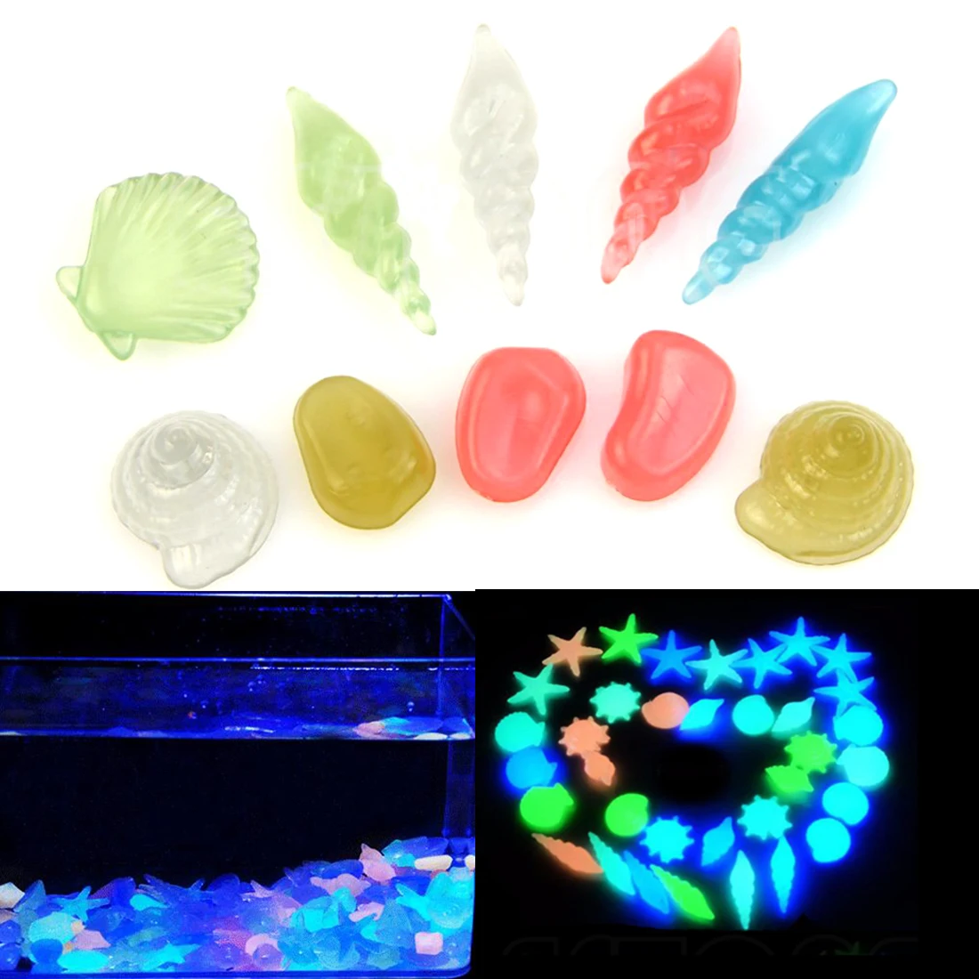 Beste Groothandel 10 Stks Aquarium Decoratie Aquarium Micro landschap hoogtepunt lichtgevende stenen Ornament Submarine Decor