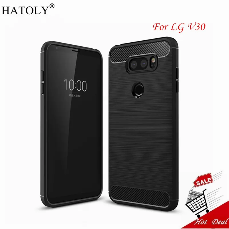 Чехол для телефона HATOLY чехол LG V30 Ударопрочный Мягкий Резиновый чехол-накладка из