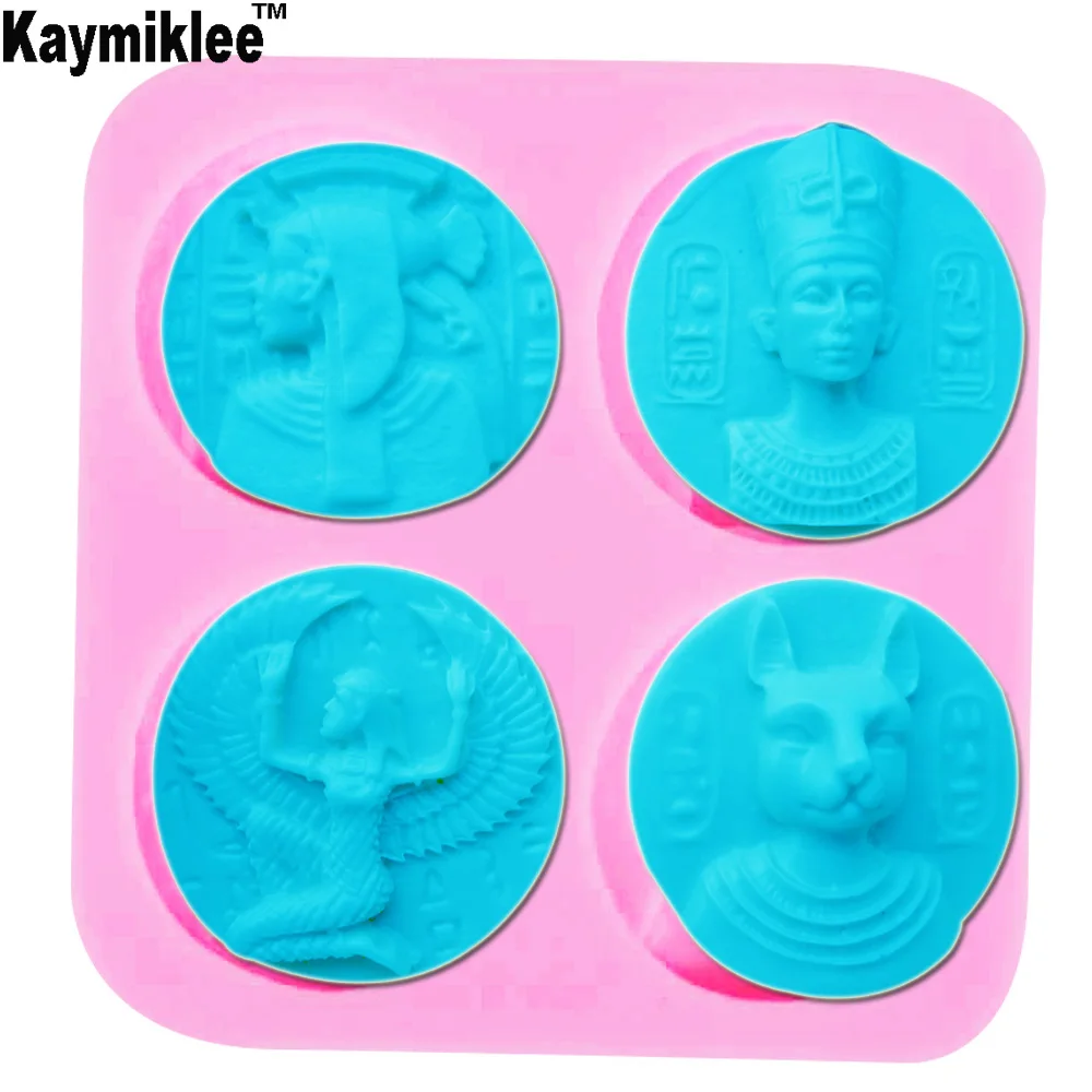 

M660 Hot NEW Pharaoh Egyptian Vintage Silicone Fondant Mould Cake Decor Icing Food Safe Mold Mould- resin, clay, chocolate