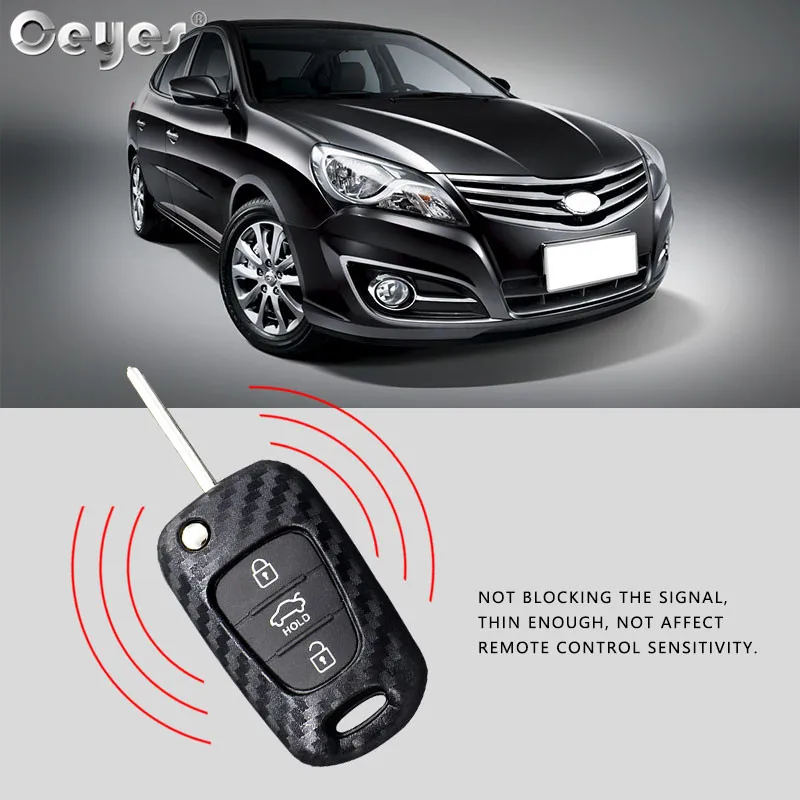 Carbon fiber key cover for HYUNDAI (4)