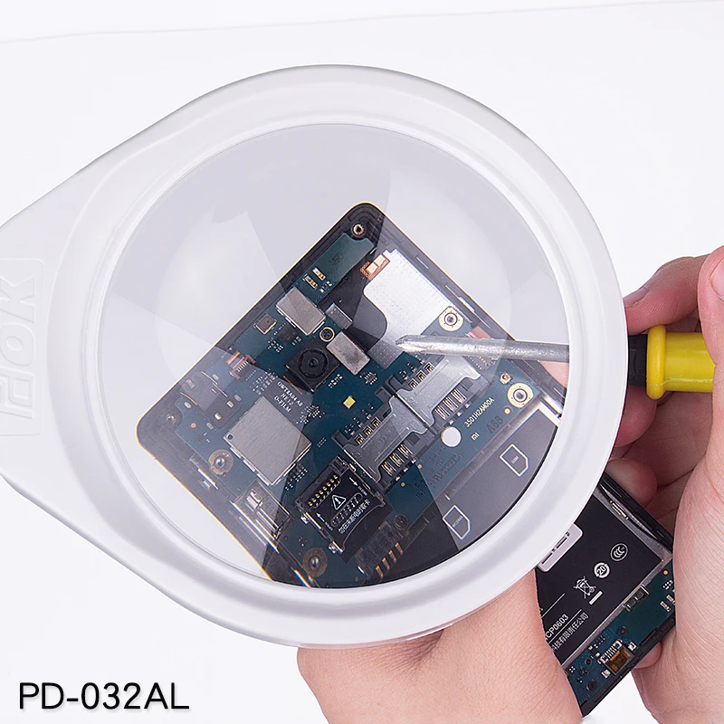  3X 5X 8X 10X Desk Clip-on Magnifying Glass Lamp Lighted Illuminated Optical Magnifier for PCB Inspe - 33006779969