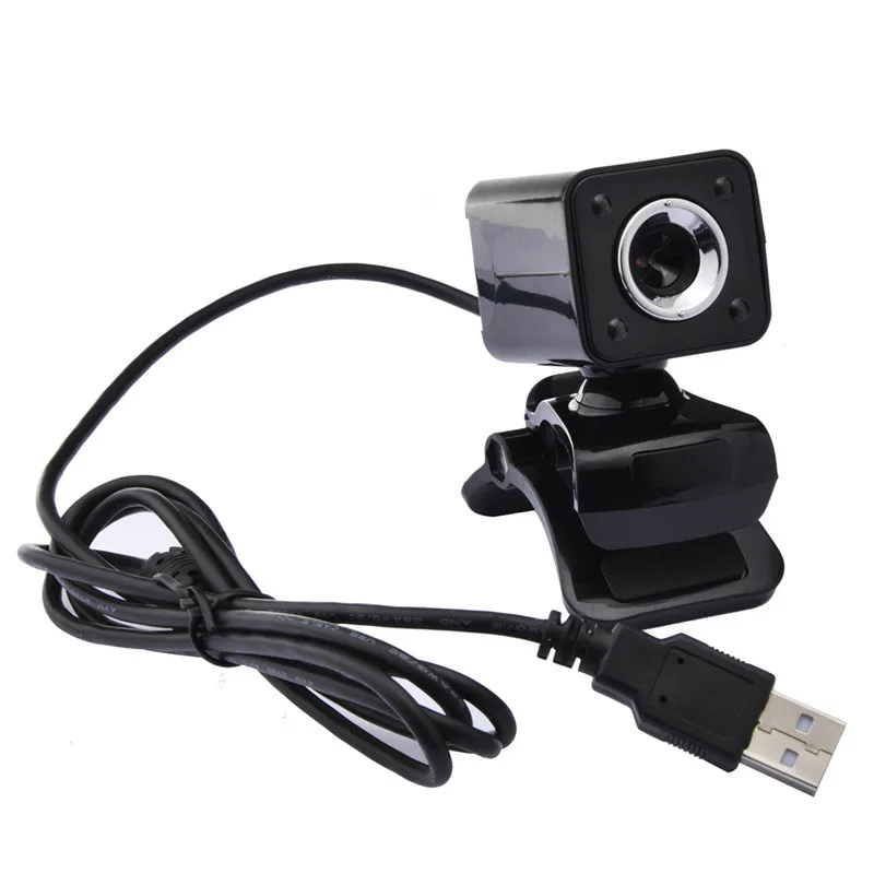 Высококачественный USB 2,0 Full HD 480P 12M Pixel 4 светодиодный веб-камера для компьютера веб-камера микрофон для ПК ноутбука черная компьютерная периферийная техника