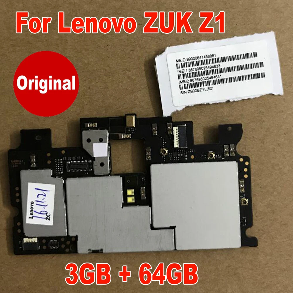 

New Mainboard For Lenovo ZUK Z1 3GB + 64GB Mobile Electronic panel Motherboard Circuits Flex Cable phone replacement parts