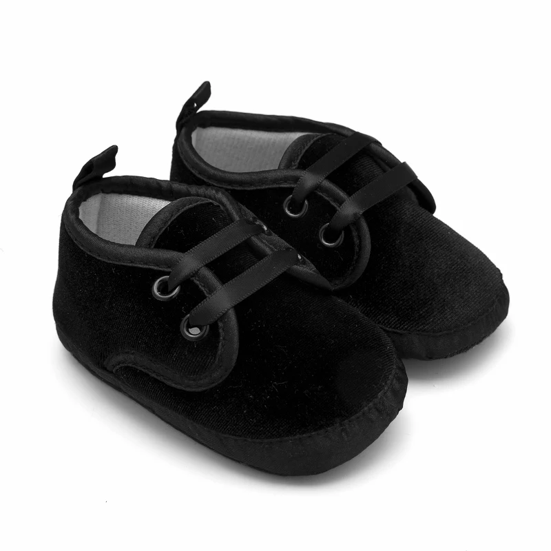 New Baby Moccasins Schoenen Pram Lace Up Boots Black Sport Shoes For