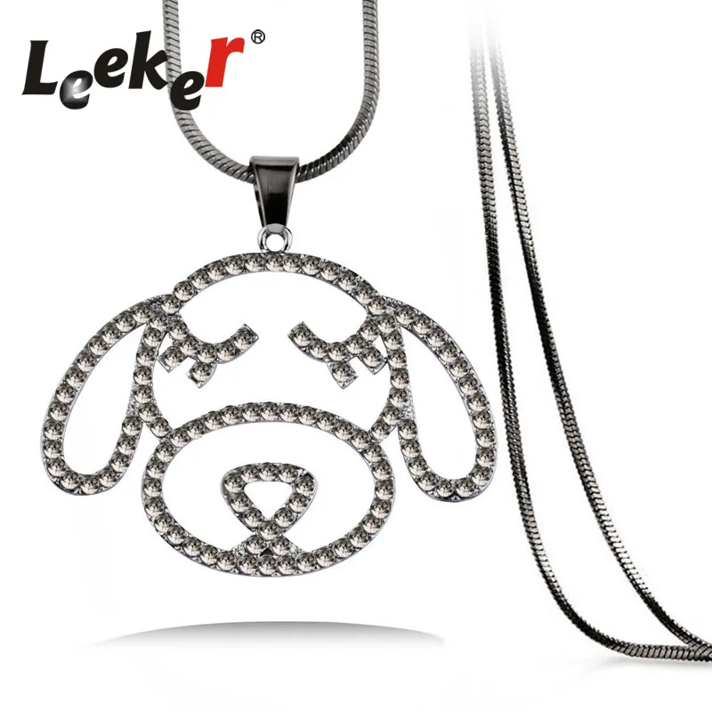 Buy LEEKER Gothic Style Hollow Crystal Dog Necklace