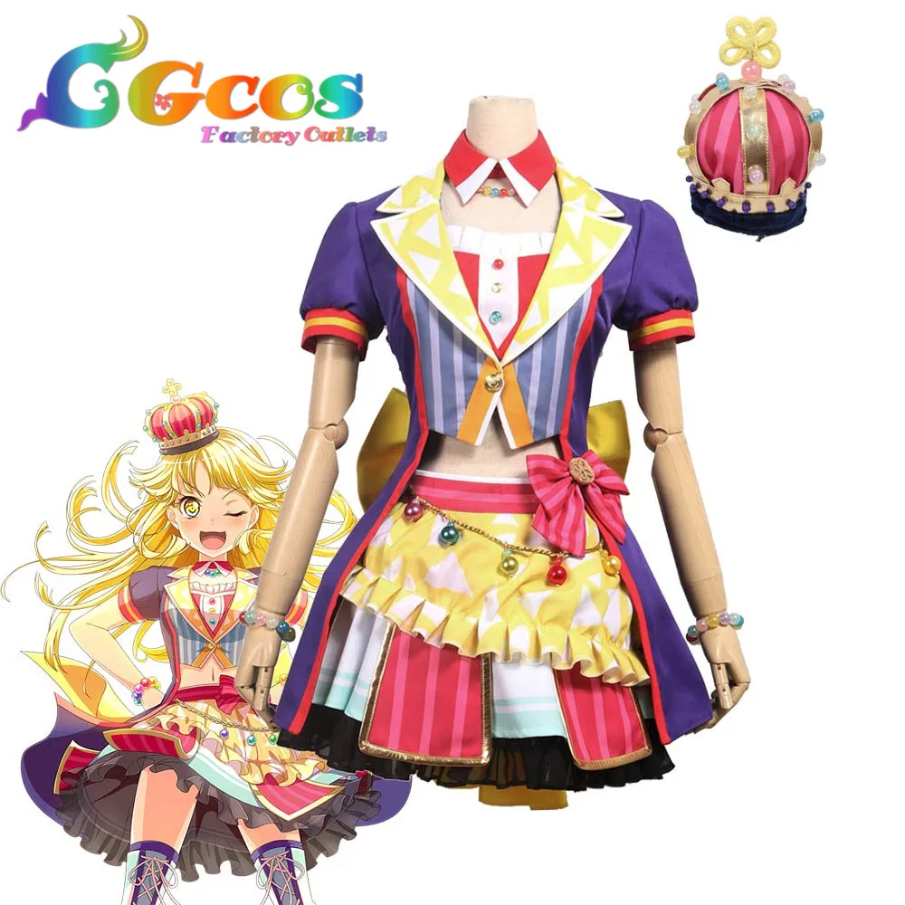 CGCOS Косплей Костюм COS BanG Dream! Здравствуйте, HappyWorld, 2-е платье Kokoro Tsurumaki на Хэллоуин, Рождество