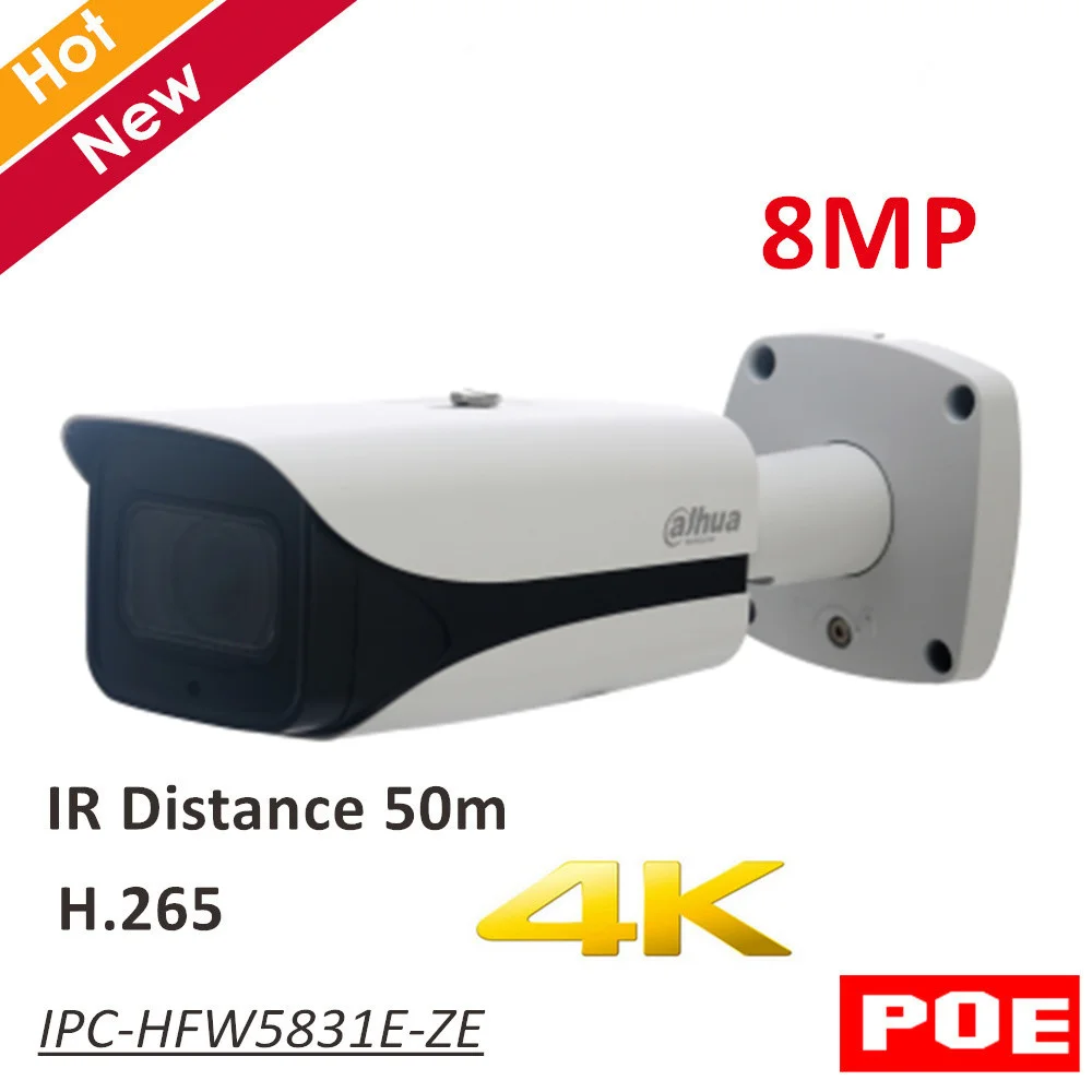 8MP Dahua POE IP Camera IPC HFW5831E ZE IR Bullet Network IP Camera H