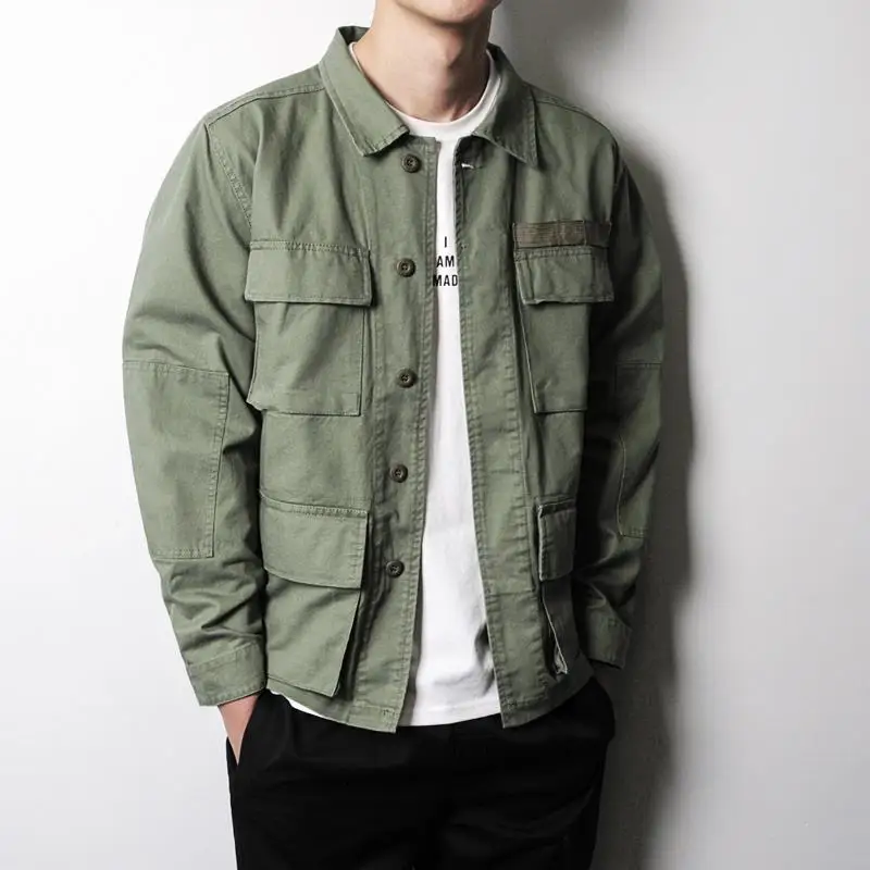 

Streetwear Hip Hop Bomber Jacket Men Autumn Army Green Jacket Men Jacket and Coat