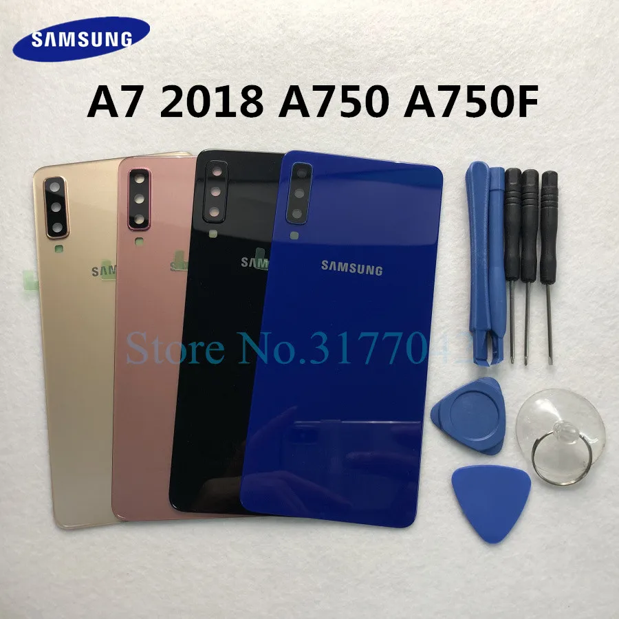 A7 задний корпус батареи для Samsung Galaxy A7 A750 A750F SM-A750F A750GN-DS сзади Стекло чехол+ Инструменты