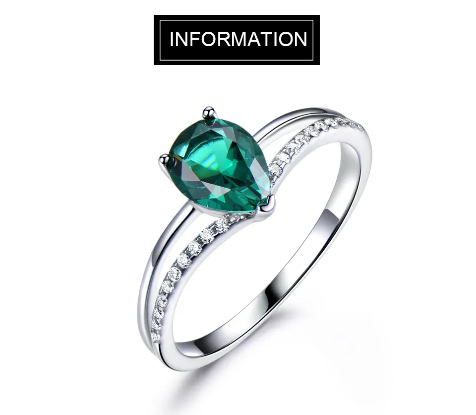 925 sterling silver emerald ring for women (1)