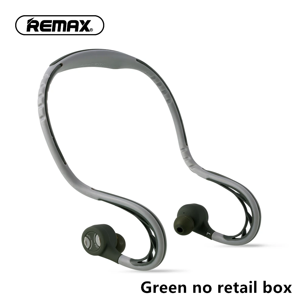 Remax S20 bluetooth спортивные беспроводные наушники-вкладыши водонепроницаемые Супер басы стерео наушники с шумоподавлением гарнитуры для Hi-Fi музыки - Цвет: Green no box