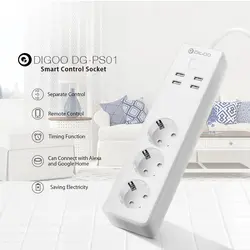 DIGOO DG-PS01 Smart мощность полосы ЕС умный дом USB порты и разъёмы дистанционное управление отдельный управление мощность Outlet сроки для Alexa