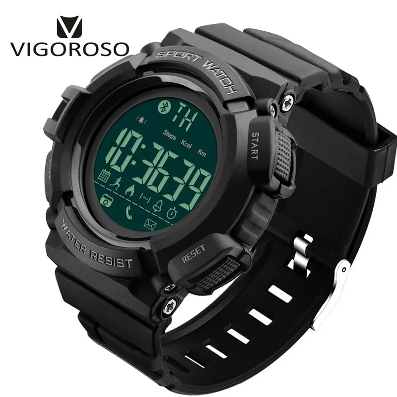 VIGOROSO Men Smart Sport Watch Chrono Pedometer Multi-Functions Relogios Clock Calories Digital Wristwatch Fashion Sports Watch VIGOROSO Men Smart Sport Watch Chrono Pedometer Multi-Functions Relogios Clock Calories Digital Wristwatch Fashion Sports Watch