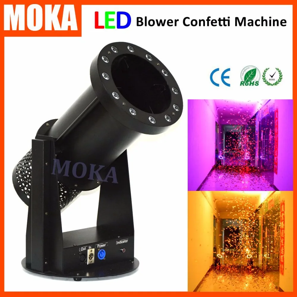 15*3W LED RGB световые эффекты машина с конфетти для сцены свадебные воздуходувка