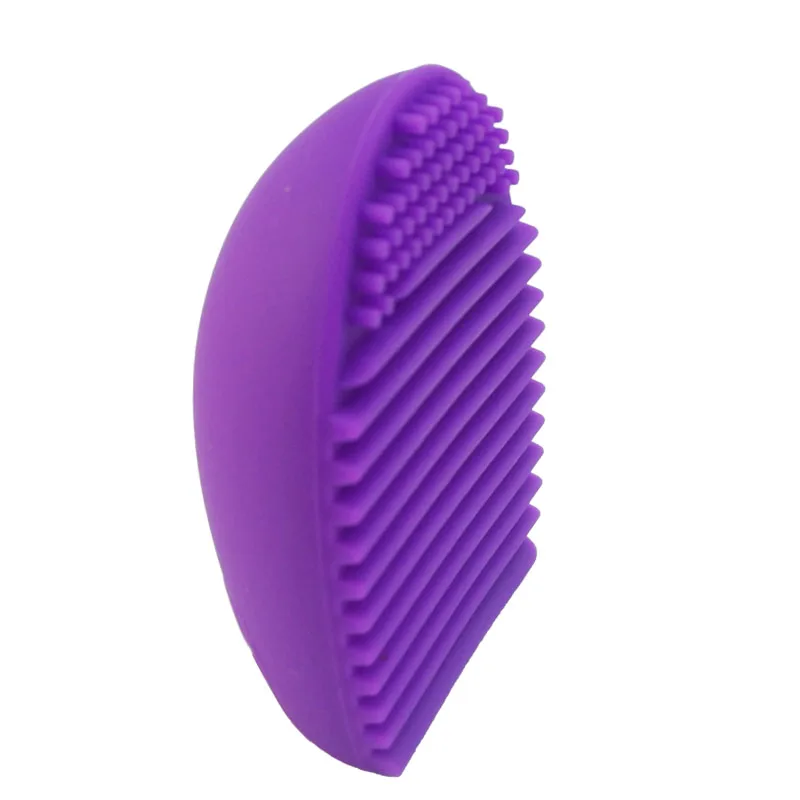 Силиконовые кисти для макияжа моющие, Чистящие Инструменты Косметика Кисти для макияжа скруббер доска моющая Косметическая щетка для чистки инструмента - Handle Color: Фиолетовый