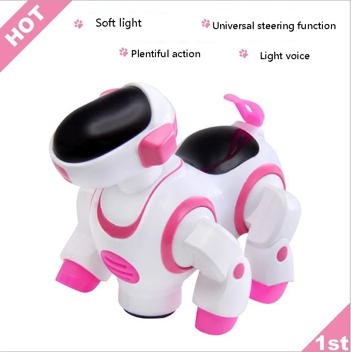 Robot Dog Electronic Dog Pet Walk Bark Intelligent Puppy With LED Electronic Pets Kids Gift Plush Pet Dog Toys For Children