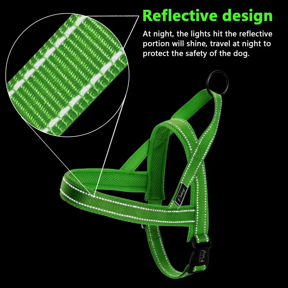 Без тяги нейлоновый быстроподходящий жилет для собак Светоотражающие сетчатые шлейки для щенков для маленьких средних и больших собак регулируемые XXS XS s m l