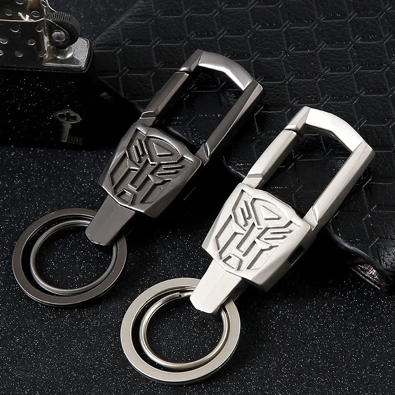 Автомобильные аксессуары мужские автомобильные металлические Трансформеры брелок аниме высокая талия брелок автомобильные ключи подарки могут быть надписи