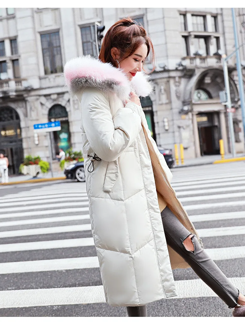 2018 Women Winter Parkas Long Jackets And Coats Adjustable Waist Female Thick Warm Coats Overknee Padded Outwear Jacket AS040 (22)