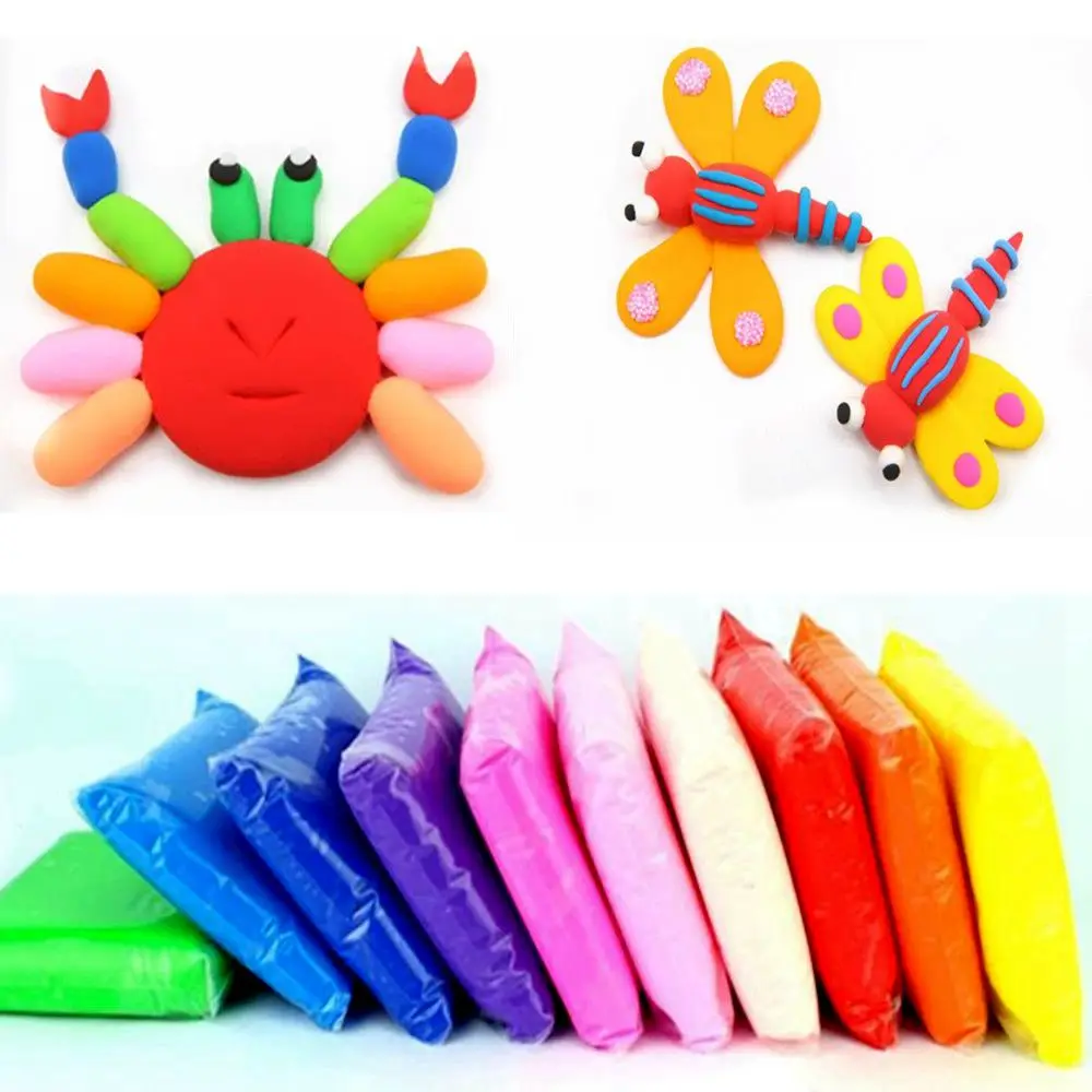 

6 pcs/set Slime Colored Clay With Tools 6 Colors Diy Animal Fruit Mode Educational Colored Ultra Light Clay Kid Gift Toy