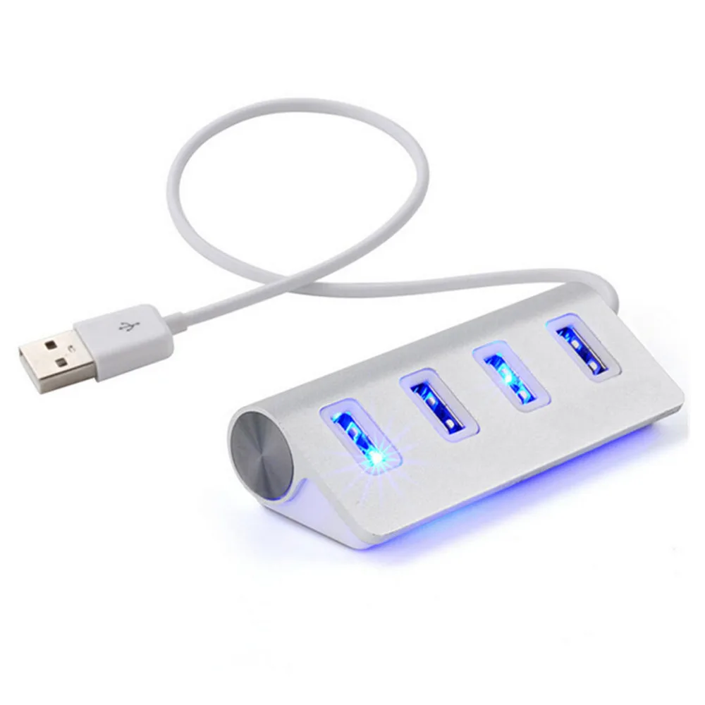 

2.0 USB Hub with Power Adapter Charger Switch Computer Laptop Cable USB Hub with External Power 4 Ports UK Plug Cable Hubs