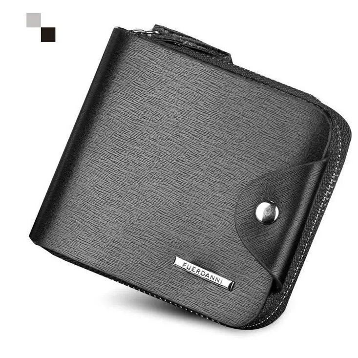 

Wallet Men For Male Purse PU Credit Card Holder Zipper Coin Pocket Zipper Maschio Portafoglio Famous Brand Short Small Wallets