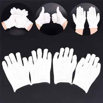 

12 Pairs White Inspection Cotton Lisle Work Gloves Coin Jewelry Lightweight Wholesale