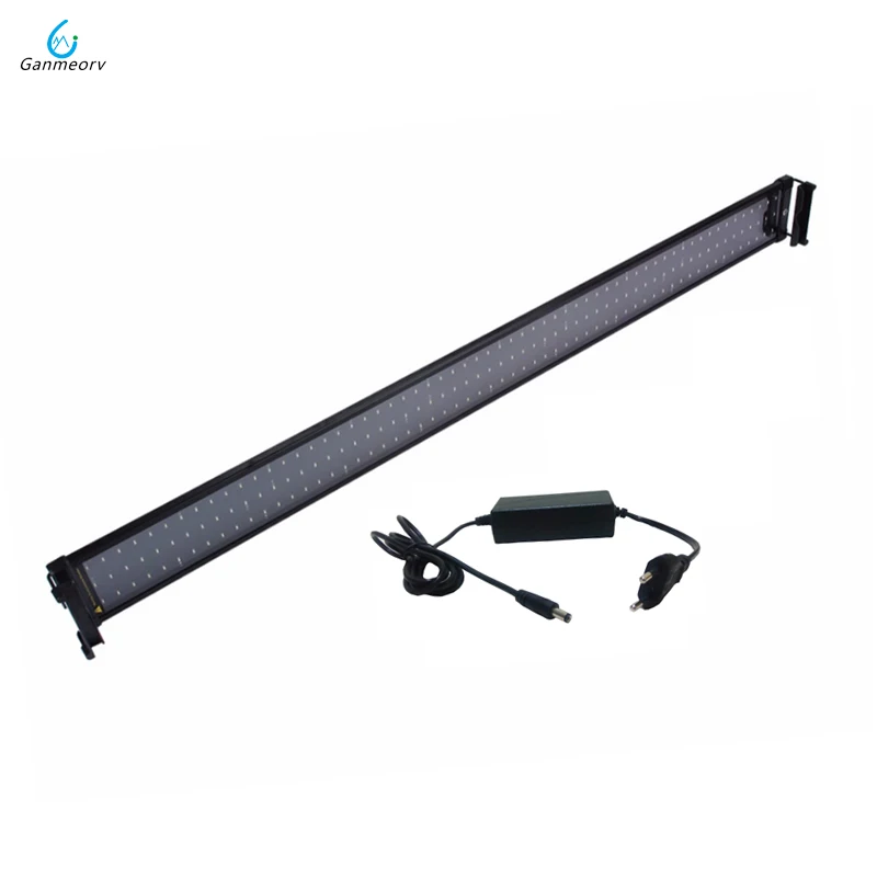

95~115cm Aquarium Lighting LED Light Lamp with Extendable Brackets 120 White and 24 Blue LED light for Aquarium Fish Tank
