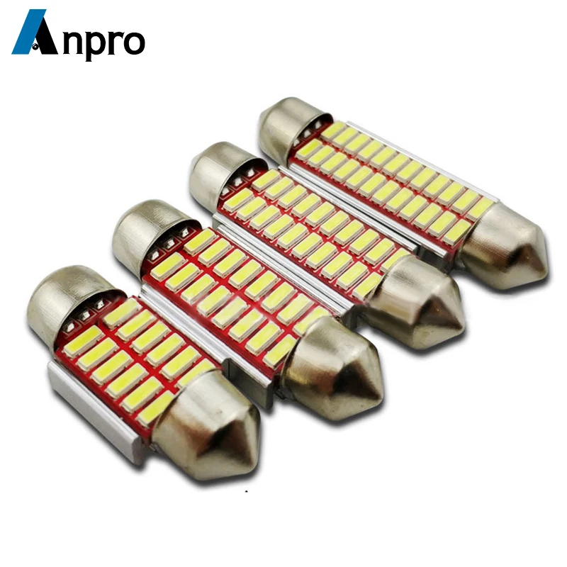 Anpro 31 мм 36 мм/39 мм/41 Светодиодная лампа C5W C10W супер яркий 4014 для SMD стайлинга