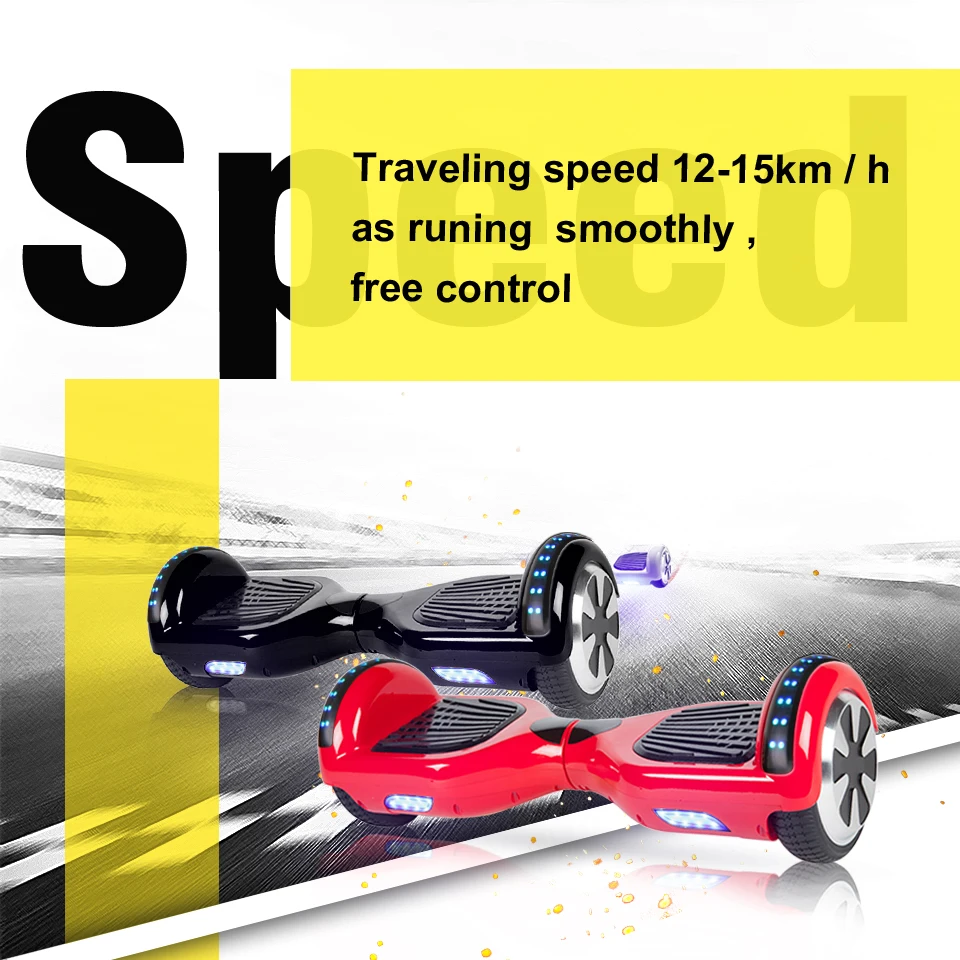 2 Wheels Hoverboard 6.5INCH LED 8.0 Inch Black Scooter Skateboard Smart Balance 6.5 Kick Scooter Adults European warehouse (1)