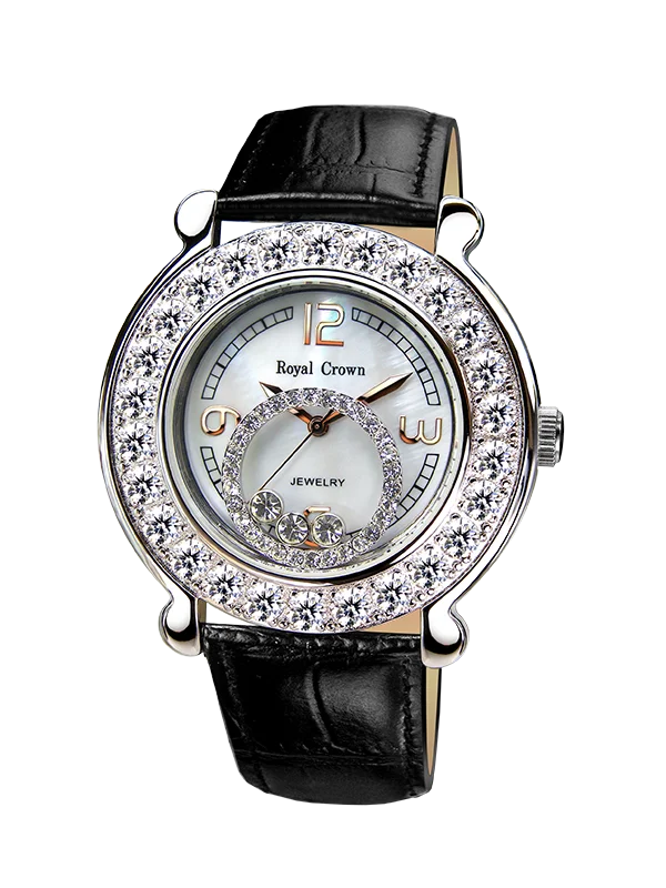 

Royal Crown Jewelry Watch 3773M Italy brand Diamond Japan MIYOTA platinum Ladies Watch Waterproof Student Wristwatch