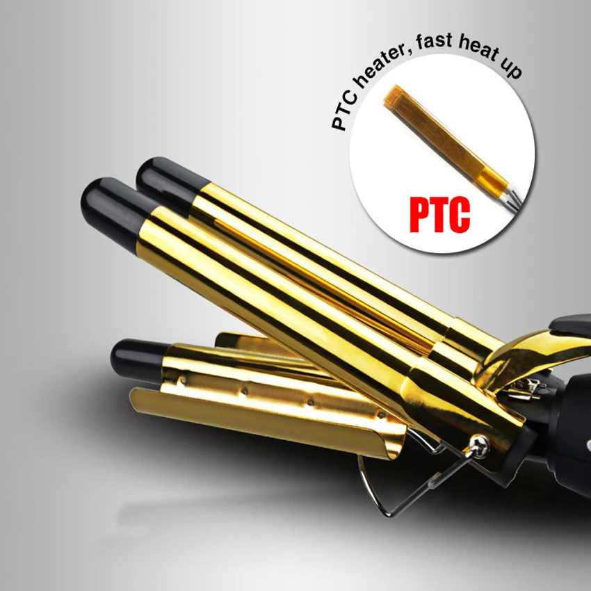 Professional Ceramic Hair Iron For Shafts Tripe Barrel Hair Curler 25mm Hair Curler Curling Iron Styling Tools Free Shipping Professional Ceramic Hair Iron For Shafts Tripe Barrel Hair Curler 25mm Hair Curler Curling Iron Styling Tools Free Shipping