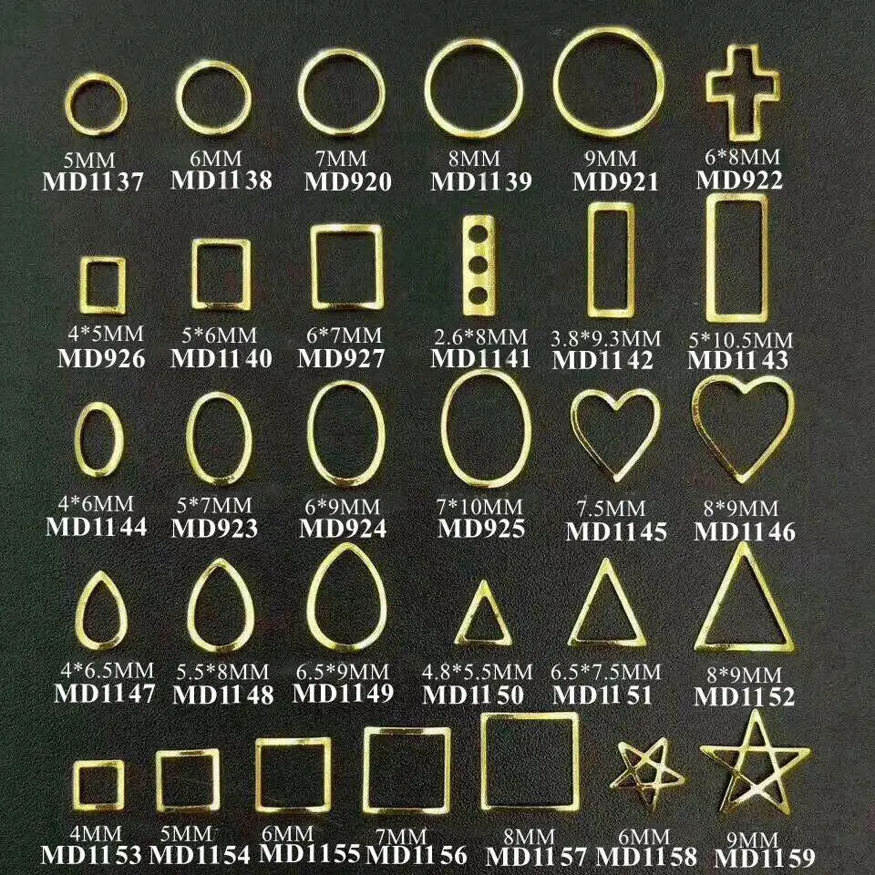 MD1137-1159 30 шт. золотые металлические геометрические декоративные металлические шармы круг крест Прямоугольник Овальный сердце падение треугольник Звезда квадрат