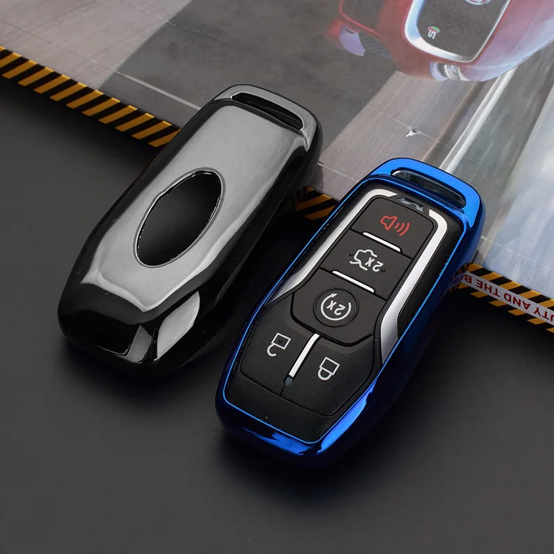 Мягкий чехол для ключа из ТПУ 2015 2016 FORD FUSION MONDEO MUSTANG F 150 LINCOLN EDGE EXPLORER MK 4 button 2018|Футляр