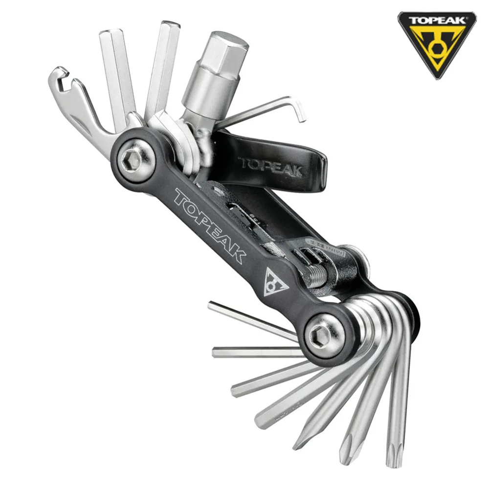 

TOPEAK MINI 18+ Mini Tool 20 Function Torx Wrench T25 Chain Pin Breaker Self-tightening Tool Multifunction Tools Kit TT2518