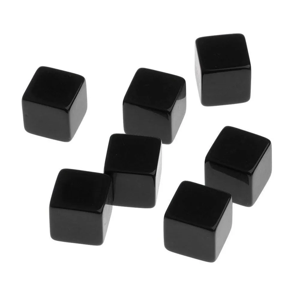 10pcs/pack New Acrylic 16mm Black Blank Dice Teaching Props Game Accessories Mathematical Tools Square Corner